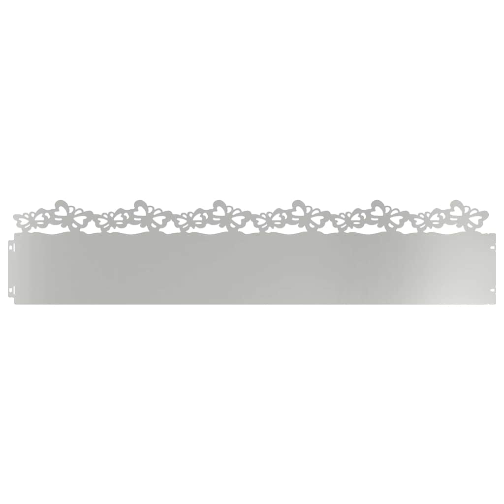 Plænekanter 10 pcs Sølv 103 x 0,05 x 22 cm Galvaniseret stål