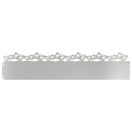 Plænekanter 20 stk. 103 x 0,05 x 22 cm Galvaniseret stål Sølv