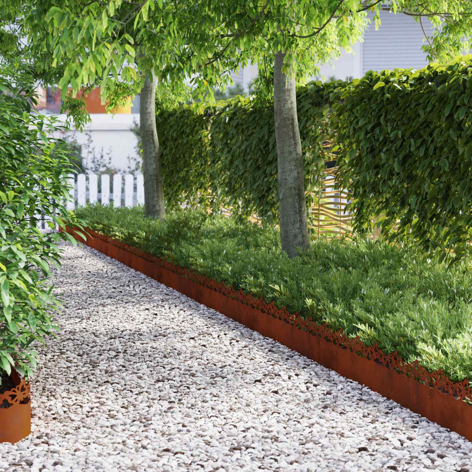 Plænekanter 20 pcs Rusten 103 x 0,05 x 22 cm Cortenstål
