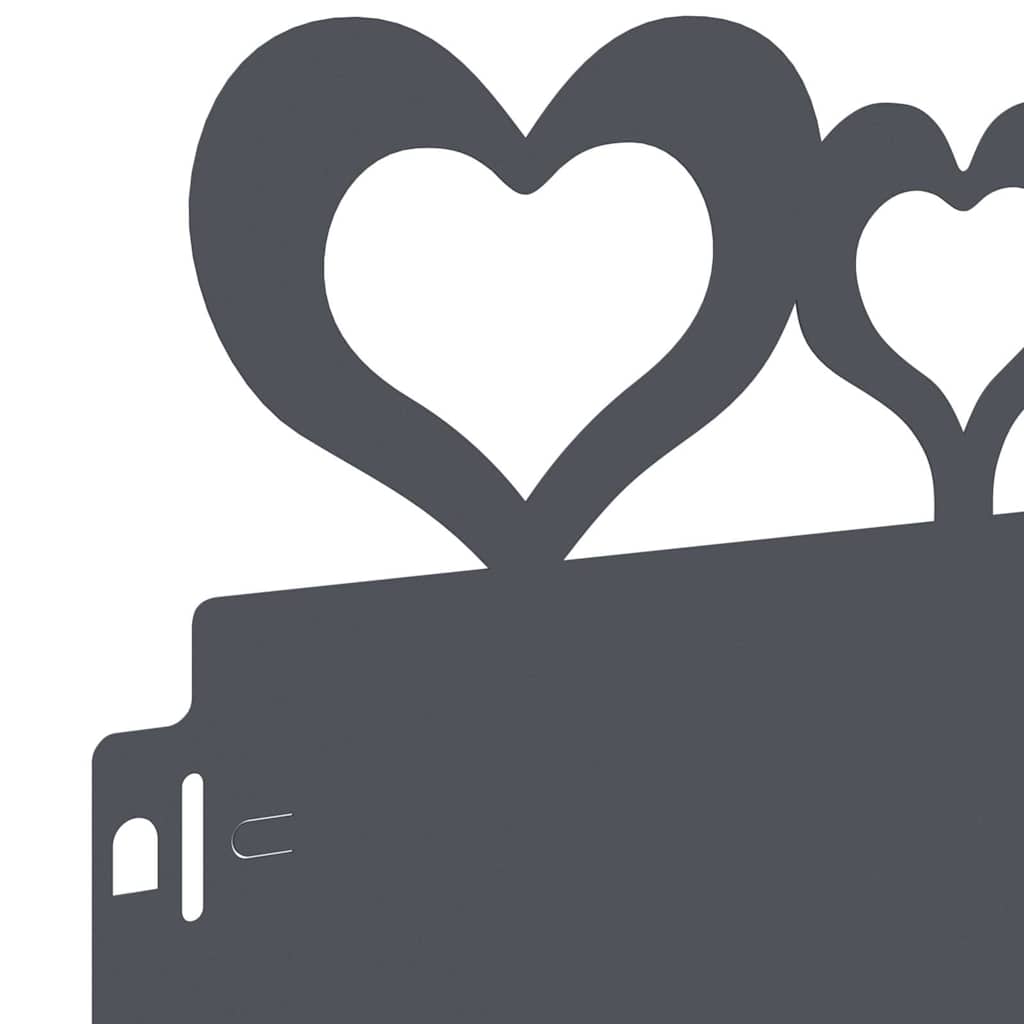 Plænekanter 20 pcs Antracit 103 x 0,05 x 22 cm Stål