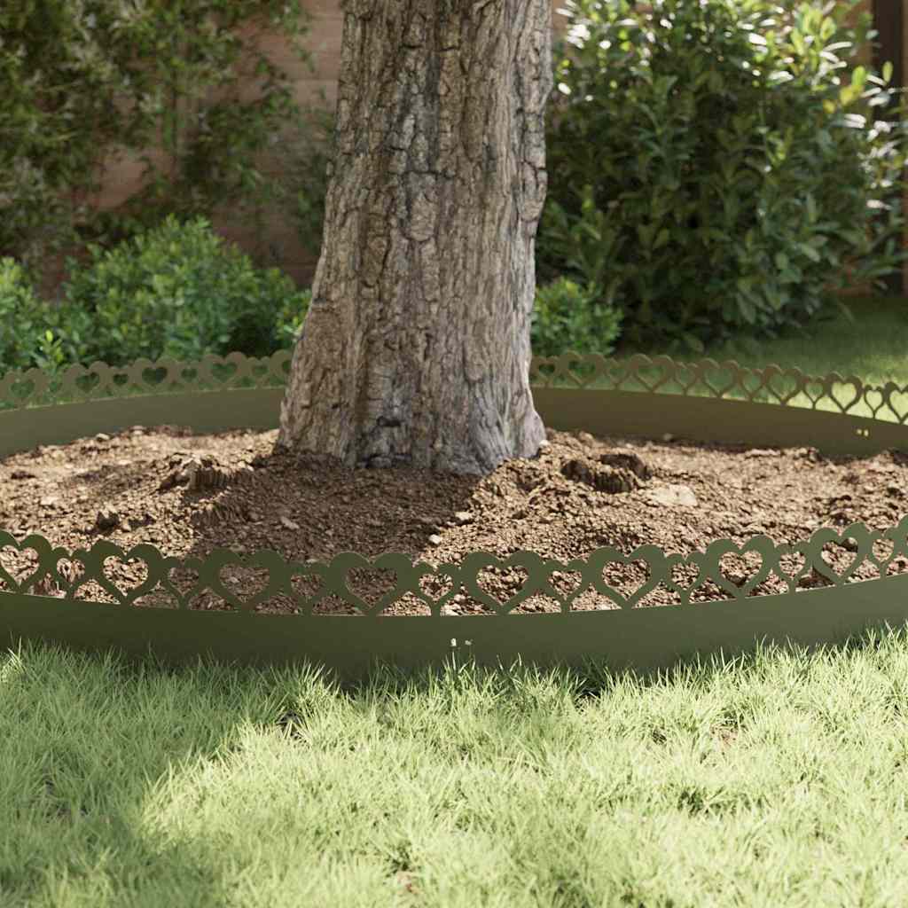 Plænekanter 30 pcs Oliven grøn 103 x 0,05 x 22 cm Stål