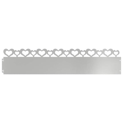 Plænekanter 20 stk. 103 x 0,05 x 22 cm Galvaniseret stål Sølv
