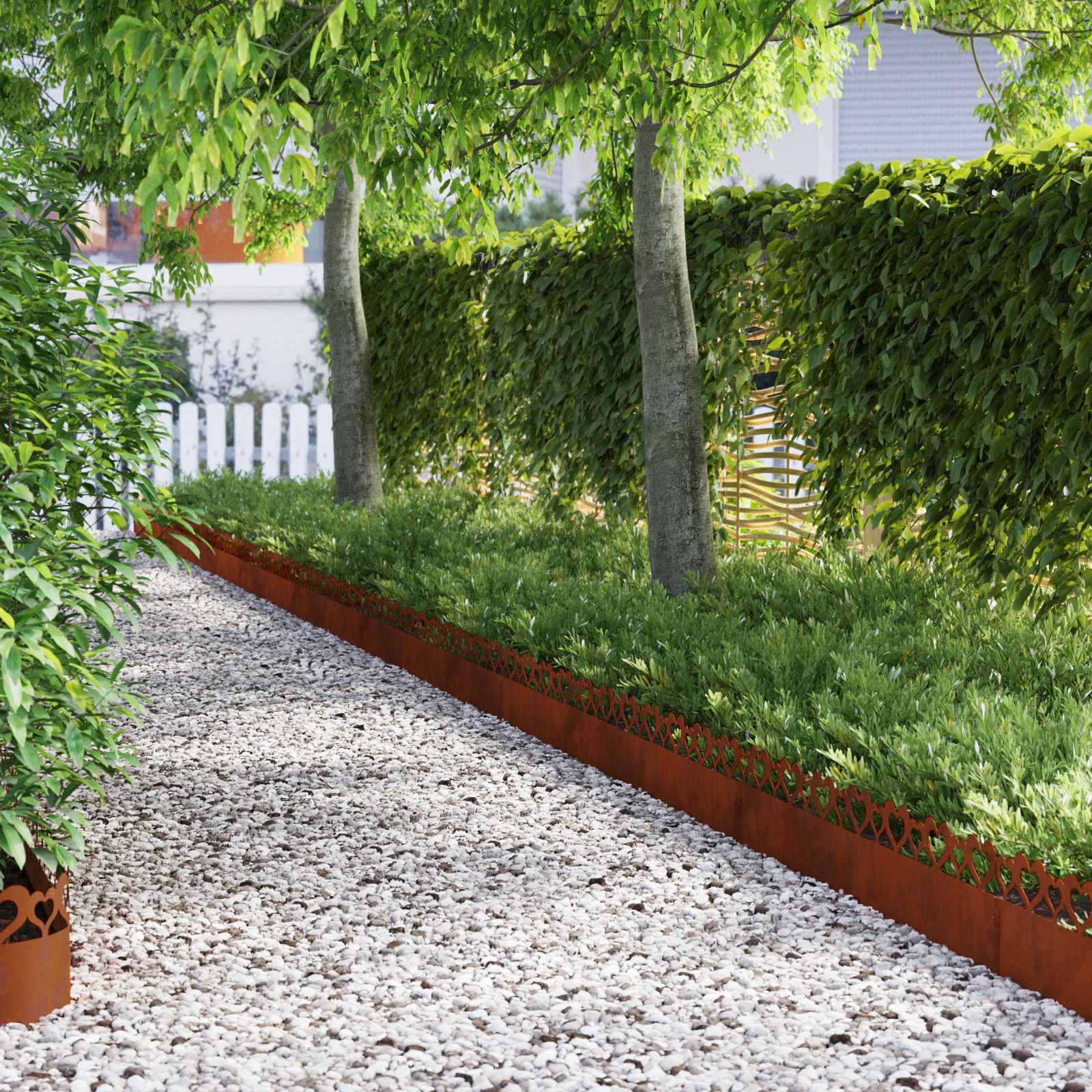 Plænekanter 20 pcs Rusten 103 x 0,05 x 22 cm Cortenstål