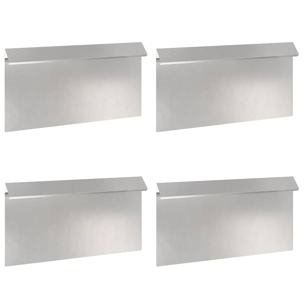 Sneglehegn 4 pcs Sølv 50 x 3,5 x 25 cm Rustfrit stål
