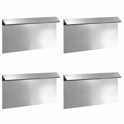 Sneglehegn 4 stk. 50 x 3,5 x 25 cm Galvaniseret stål Sølv