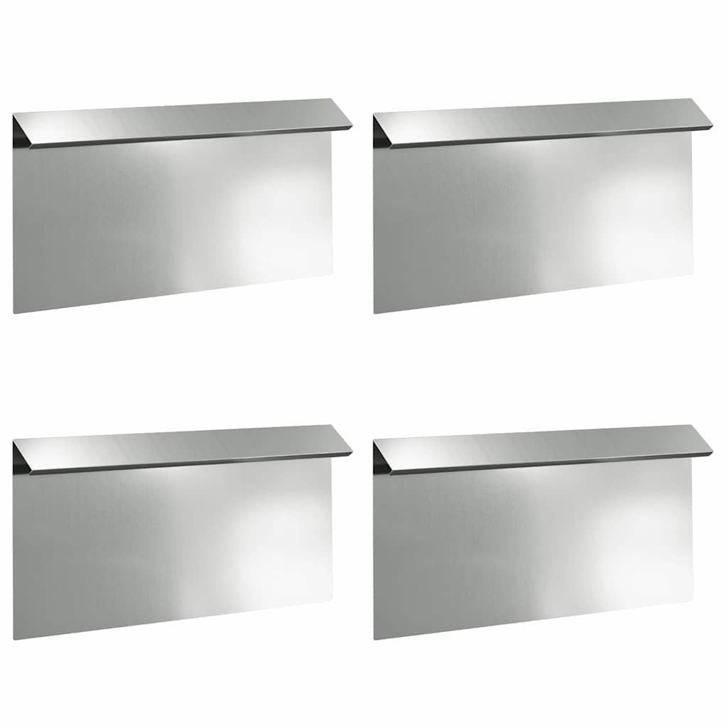 Sneglehegn 4 pcs Sølv 50 x 3,5 x 25 cm Galvaniseret stål