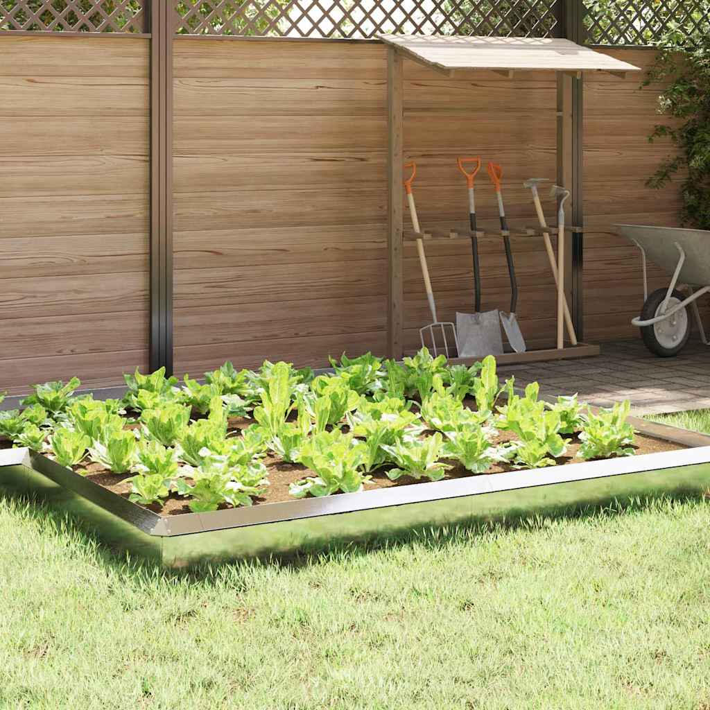 Sneglehegn 16 pcs Sølv 100 x 3,5 x 25 cm Rustfrit stål