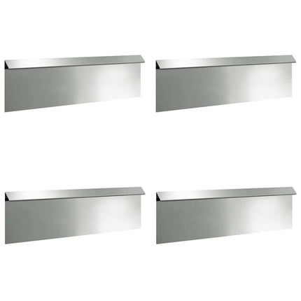 Sneglehegn 4 stk. 100 x 3,5 x 25 cm Galvaniseret stål Sølv