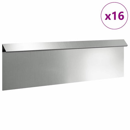 Sneglehegn 16 stk. 100 x 3,5 x 25 cm Galvaniseret stål Sølv