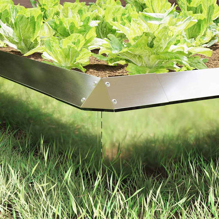 Sneglehegn 4 stk. 13,5 x 13,5 x 25 cm Galvaniseret stål Sølv
