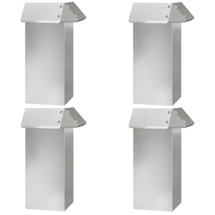 Sneglehegn 4 stk. 13,5 x 13,5 x 25 cm Galvaniseret stål Sølv
