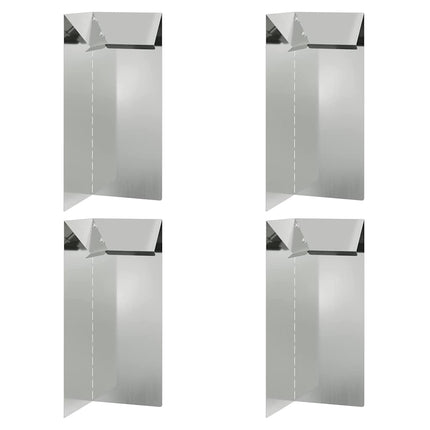 Sneglehegn 4 stk. 10 x 10 x 25 cm Galvaniseret stål Sølv