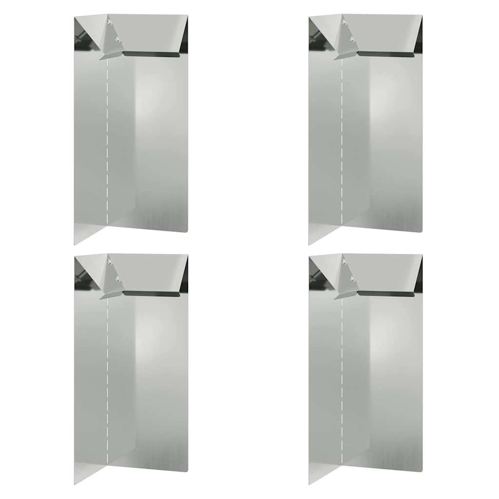 Sneglehegn 4 pcs Sølv 10 x 10 x 25 cm Galvaniseret stål