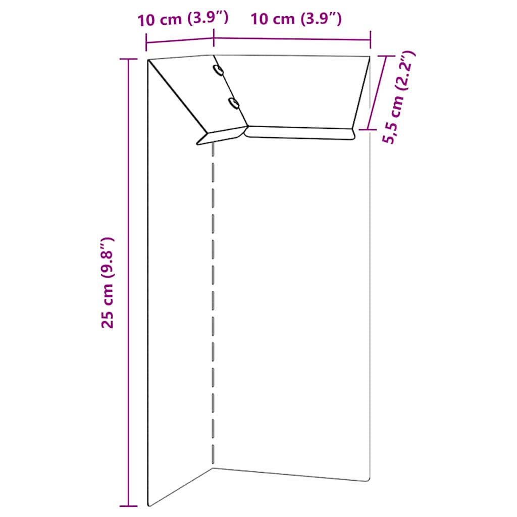 Sneglehegn 4 pcs Sølv 10 x 10 x 25 cm Galvaniseret stål