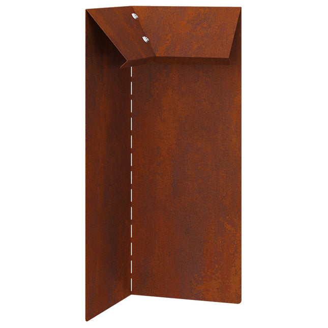 Sneglehegn 10 x 10 x 25 cm Cortenstål Rusten