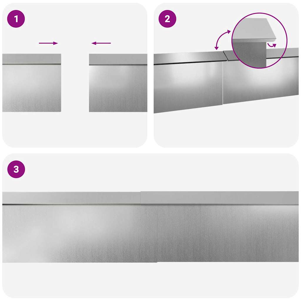 Sneglehegn 8 pcs Sølv Galvaniseret stål
