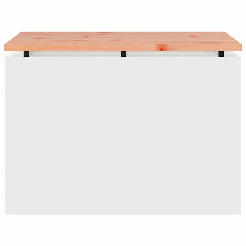 Havebænk Hvid 60 x 40 x 43 cm Stål