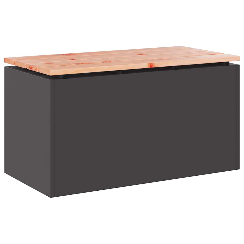 Havebænk Sort 80 x 40 x 43 cm Stål