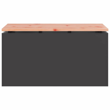 Havebænk Sort 80 x 40 x 43 cm Stål