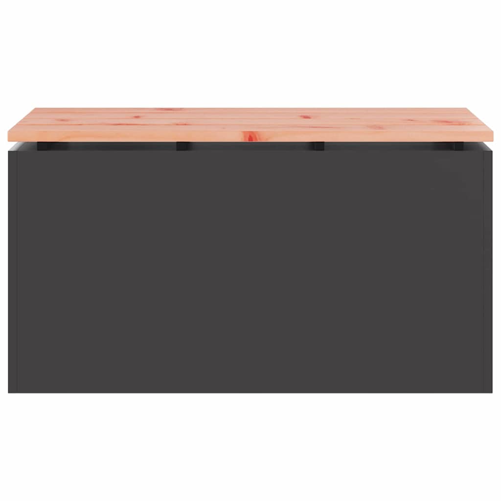 Havebænk Sort 80 x 40 x 43 cm Stål