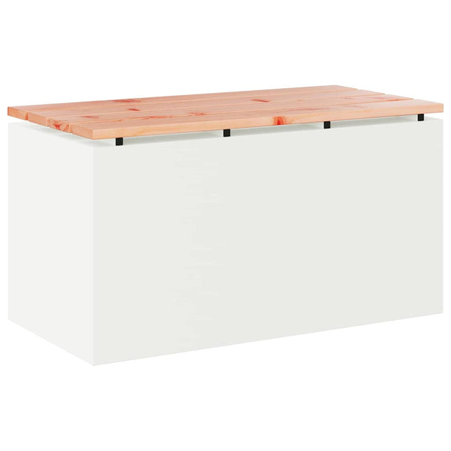 Havebænk Hvid 80 x 40 x 43 cm Stål