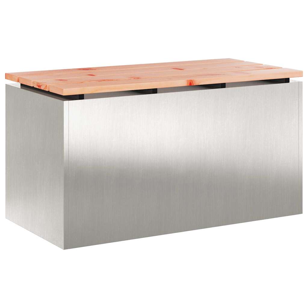 Havebænk Sølv 80 x 40 x 43 cm Rustfrit stål