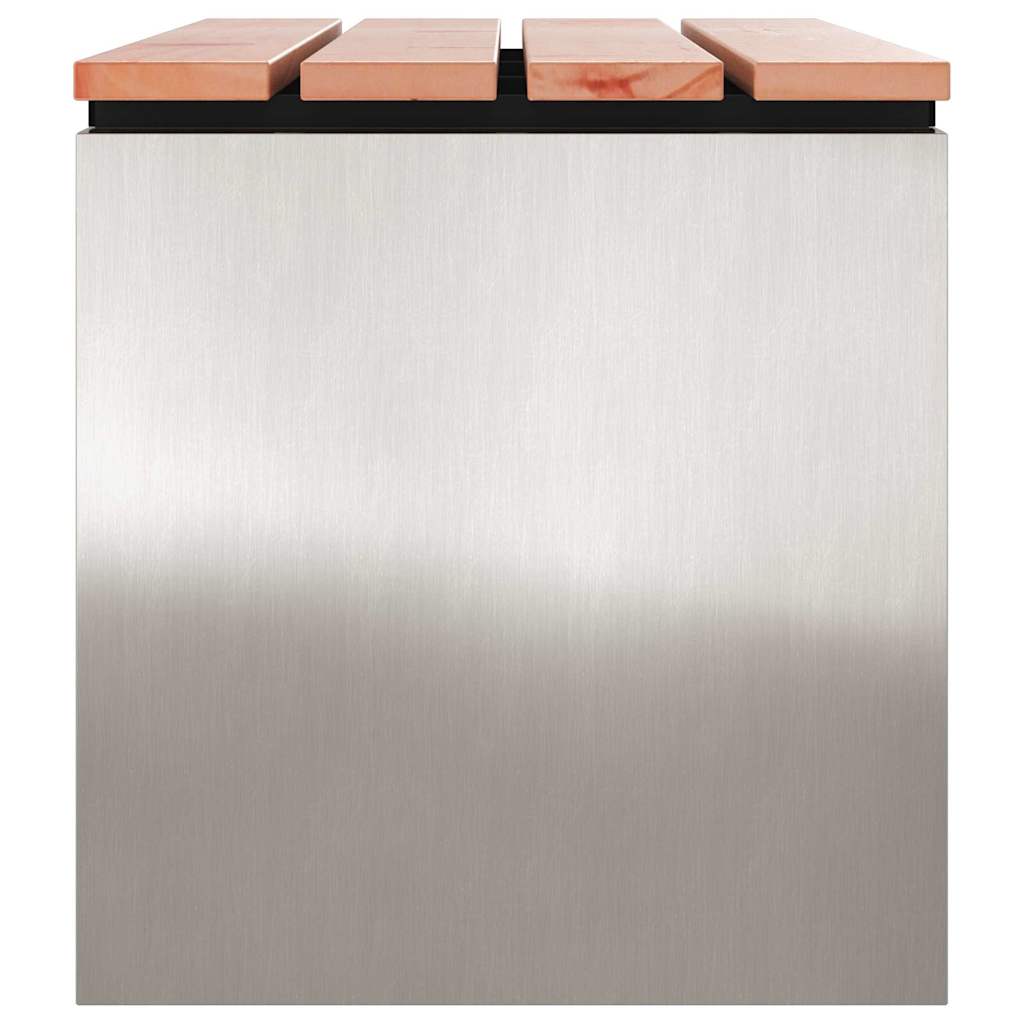 Havebænk Sølv 80 x 40 x 43 cm Rustfrit stål