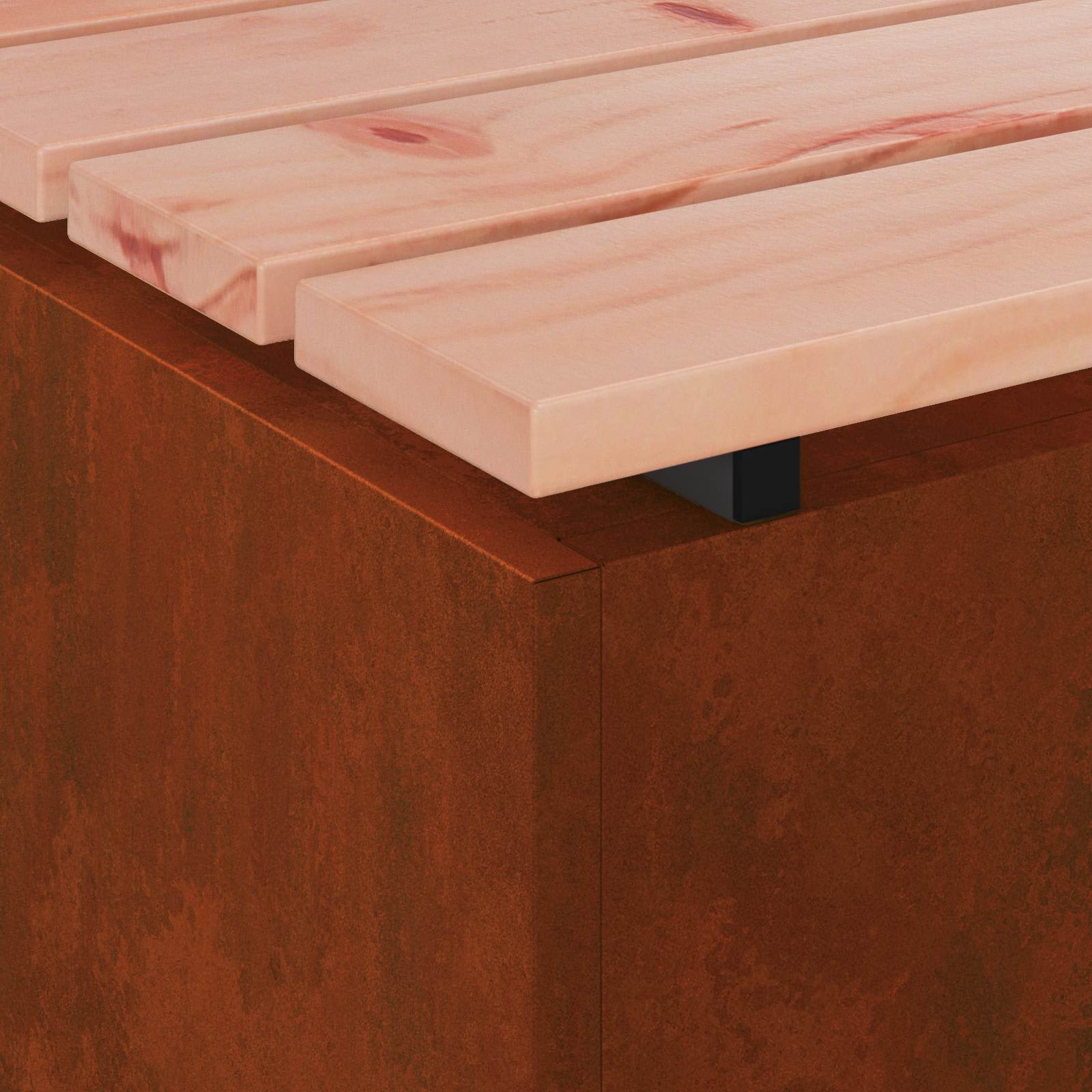 Havebænk Rusten 100 x 40 x 43 cm Forvitret stål