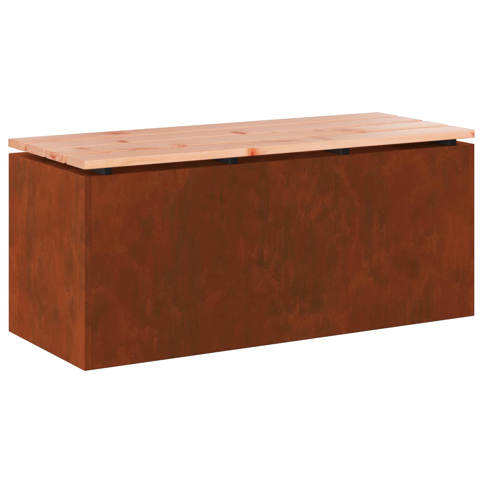 Havebænk Rusten 100 x 40 x 43 cm Forvitret stål
