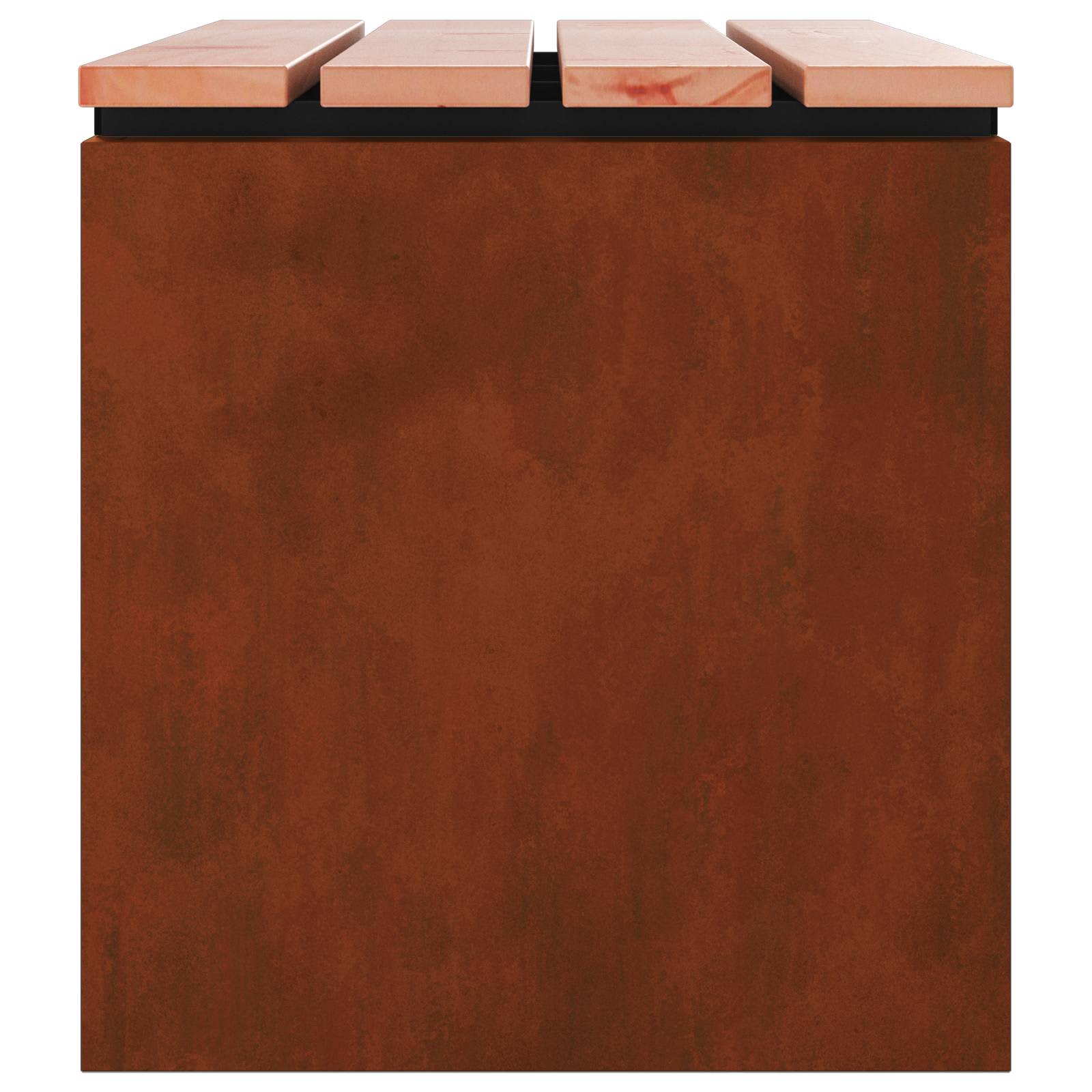 Havebænk Rusten 100 x 40 x 43 cm Forvitret stål