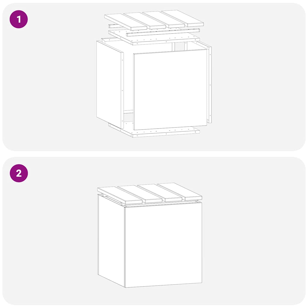 Havebænk Sort 40 x 40 x 43 cm Stål