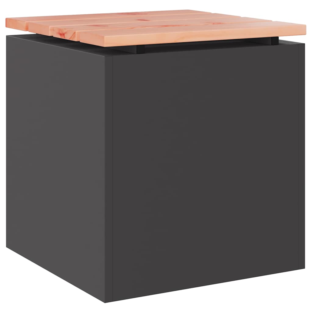 Havebænk Sort 40 x 40 x 43 cm Stål