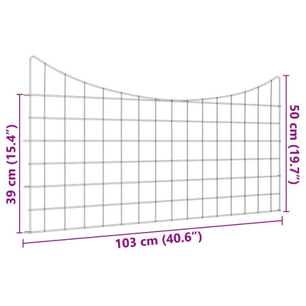 Damhegnsæt 5 pcs Grøn 100 x 50 cm Stål