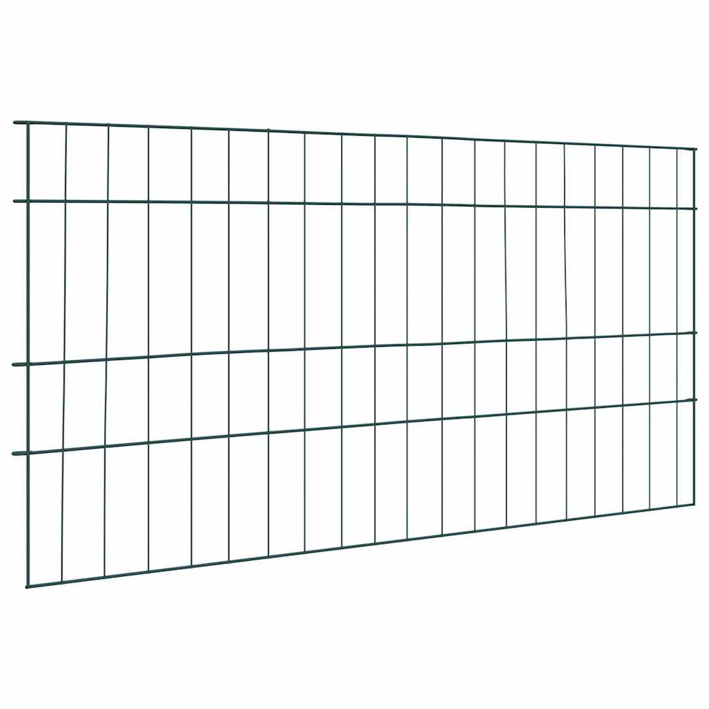 Damhegnsæt - 5 stk grønne stålpaneler 100 × 50 cm