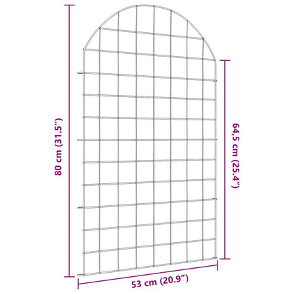 Damhegnsæt 8 pcs Grøn 50 x 80 cm Stål