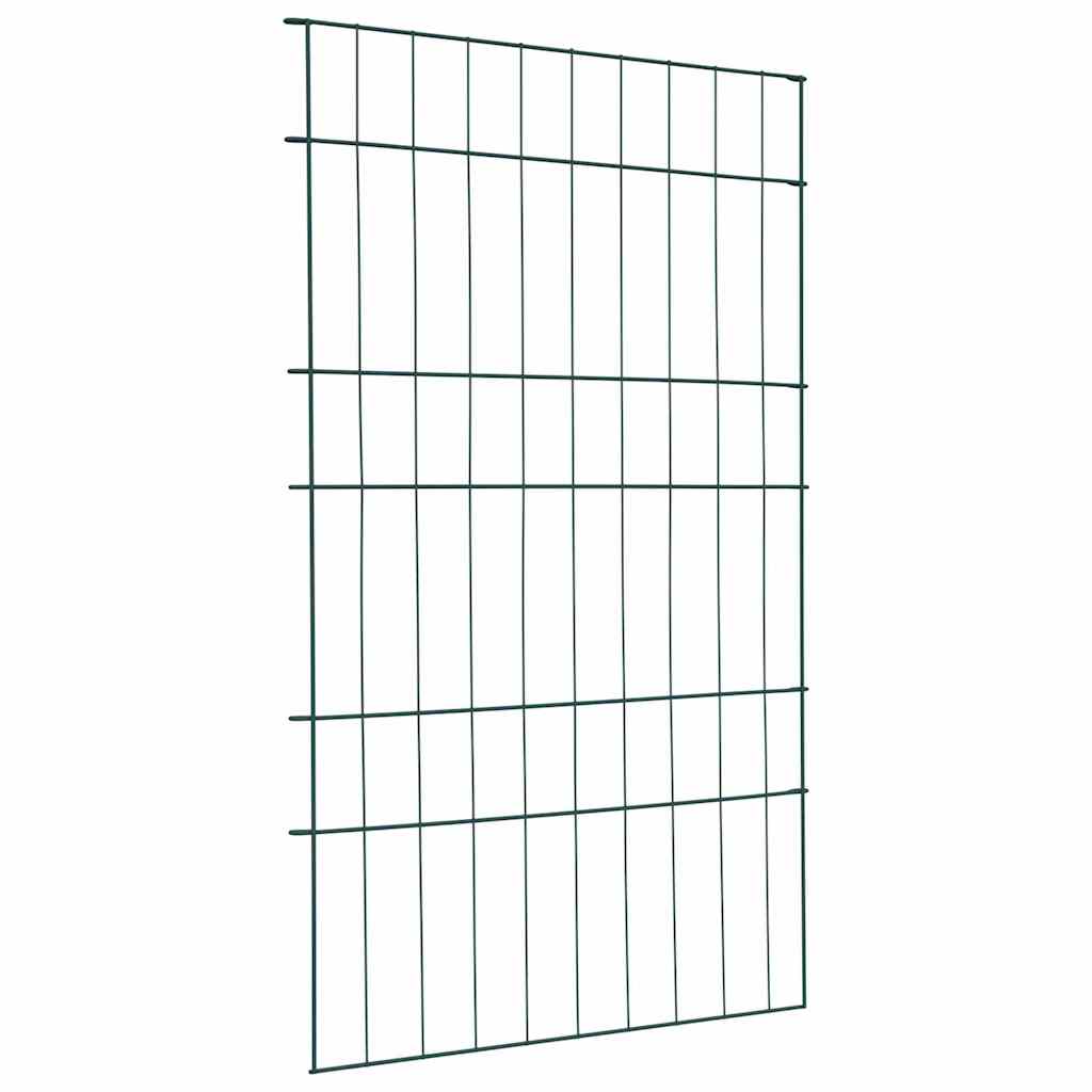 Damhegnsæt - 8 stk stålhegn, grøn 50 × 80 cm