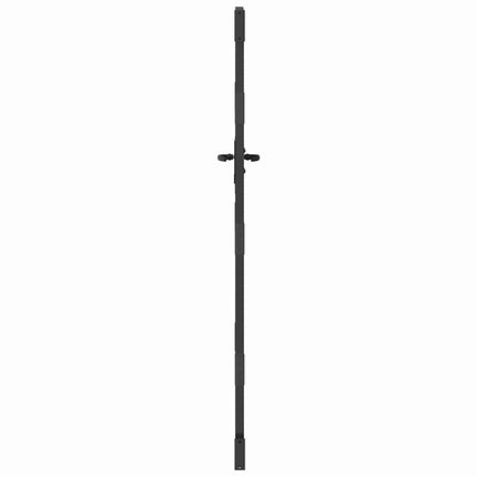 Haveport med lås Sort 85 x 175 cm Pulverlakeret Stål