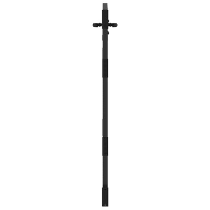 Haveport med lås Sort 85 x 150 cm Pulverlakeret Stål
