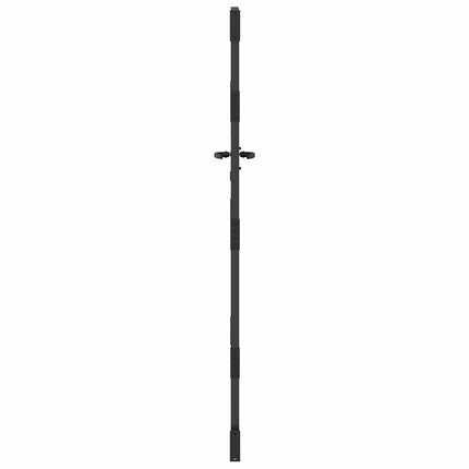 Haveport med lås Sort 85 x 175 cm Pulverlakeret Stål