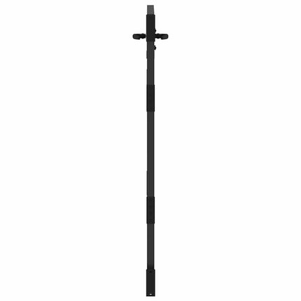 Haveport med lås Sort 85 x 150 cm Pulverlakeret Stål