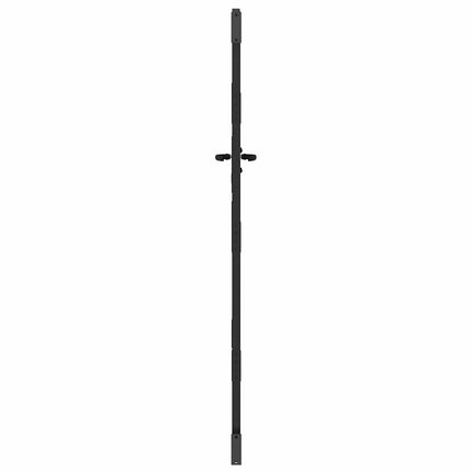 Haveport med lås Sort 85 x 200 cm Pulverlakeret Stål