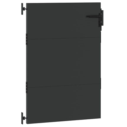 Haveport med lås Sort 85 x 125 cm Pulverlakeret Stål