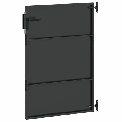 Haveport med lås Sort 85 x 125 cm Pulverlakeret Stål