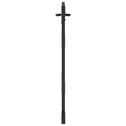 Haveport med lås Sort 85 x 150 cm Pulverlakeret Stål