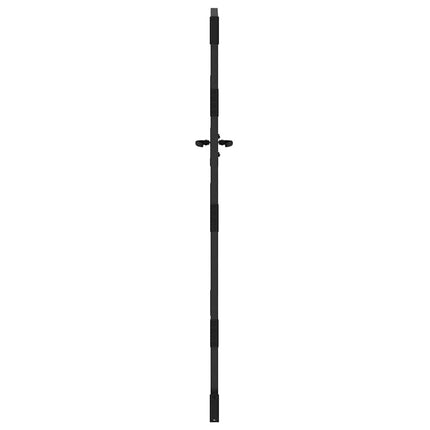 Haveport med lås Sort 85 x 200 cm Pulverlakeret Stål