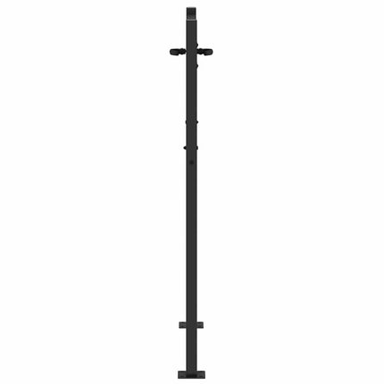 Haveport med lås Sort 110 x 155 cm Pulverlakeret stål