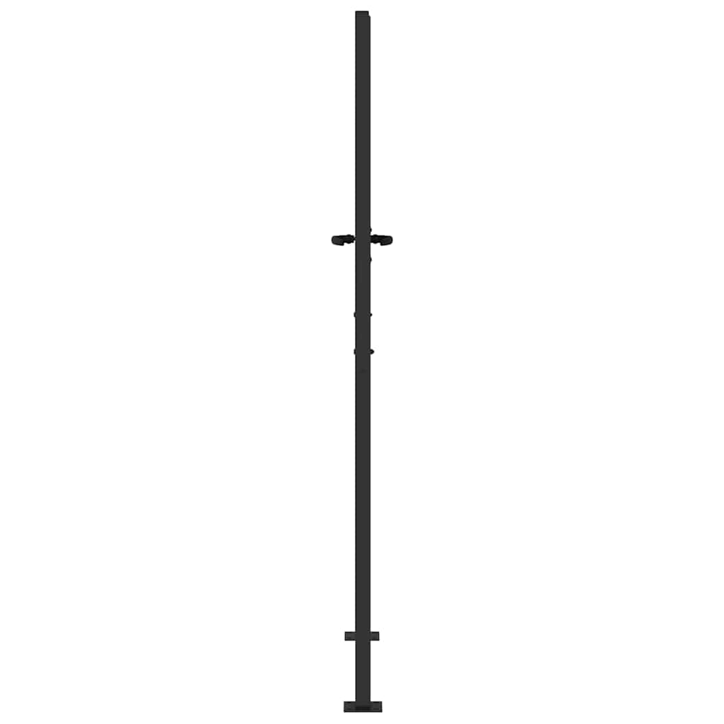 Haveport med lås Sort 105 x 205 cm Pulverlakeret stål