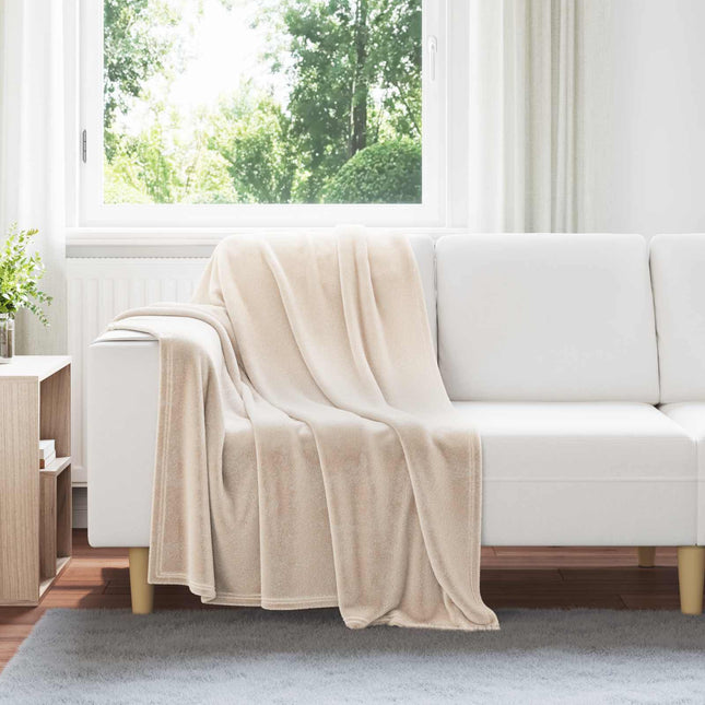 Tæppe Beige 130 x 150 cm 0.5 kg Fleece