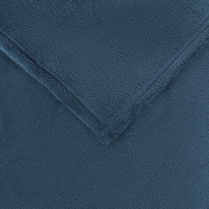 Throw tæppe Mørkeblå 130 x 150 cm Fleece