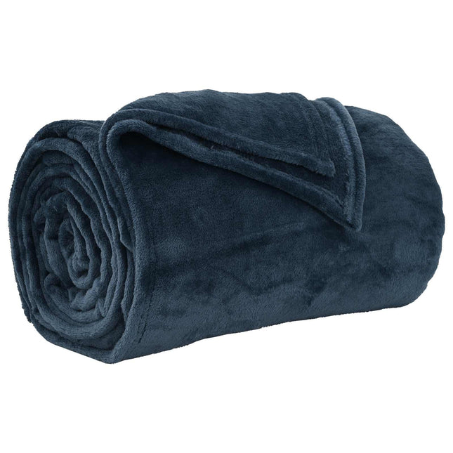 Tæppe Mørkeblå 220 x 240 cm 1.37 kg Fleece
